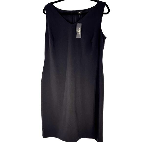 Worthington Dresses & Skirts - women's NWT classic solid black sleeveless sheath dress v-neck knee length sz 12
